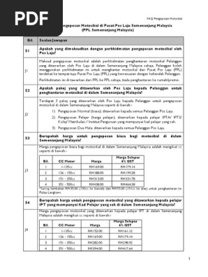 Faq Poslaju Motosikal  PDF