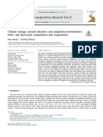 Climate Change Natural Disasters and Adaptation Investments