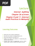 Internal Auditing Chapter 26 of Arens Chapter 8 and 11:internal Audit Practices in Malaysia