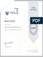 Manoj Kumar: Course Certificate