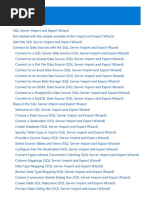 SQL Server Import Manual