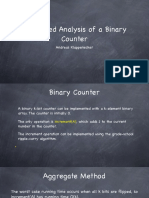 Amortized Analysis of A Binary Counter: Andreas Klappenecker