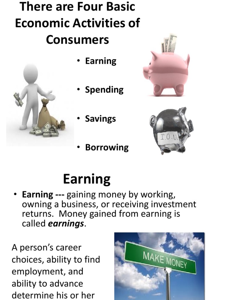 Four Basic Economic Activities | PDF | Saving | Economics