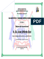 Diploma de reconocimiento del Instituto Genaro Muñoz Hernández