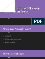 Definition and Branches of Philosophy