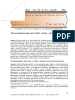 A Fenomenologia Da Natureza de Goethe Conexões À Educação Ambiental PDF