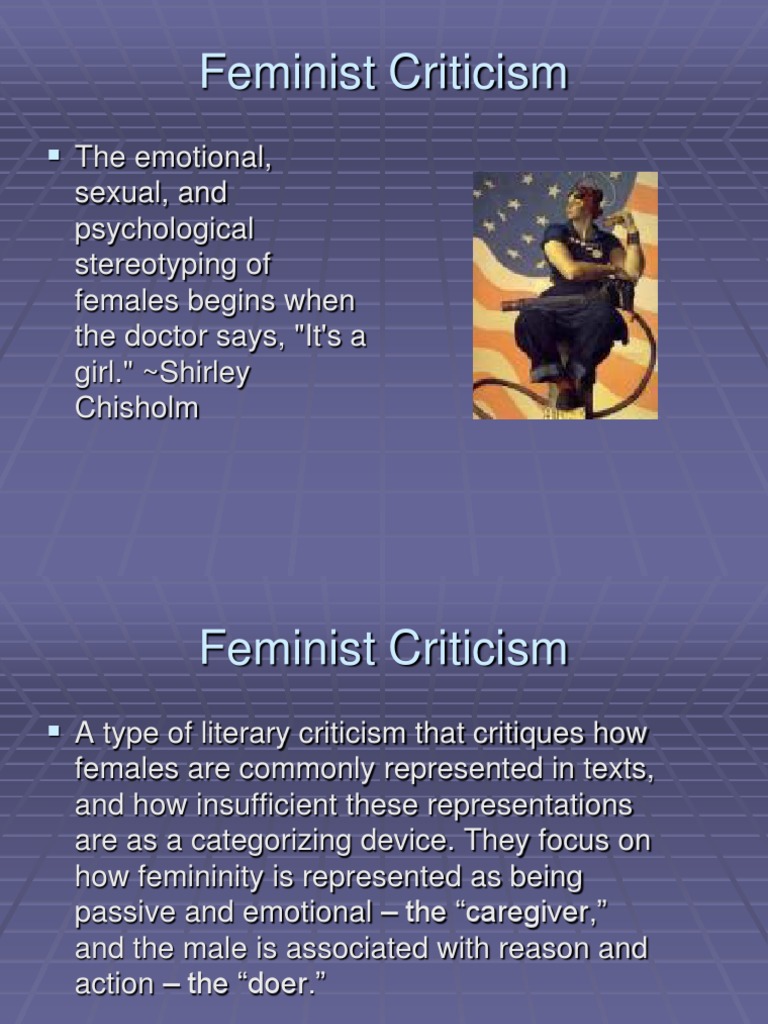 Feminist Criticism PDF Feminism Gender Studies