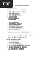 Lista de Planos As Built