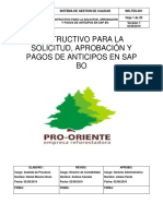 Guía para solicitud, aprobación y pagos de anticipos proveedores SAP BO