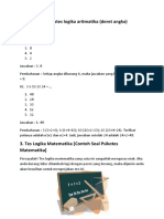 Contoh Soal Psikotes Logika Aritmatika