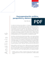 09146homogenización Política Parapolítica y Democracia Local Avila PDF