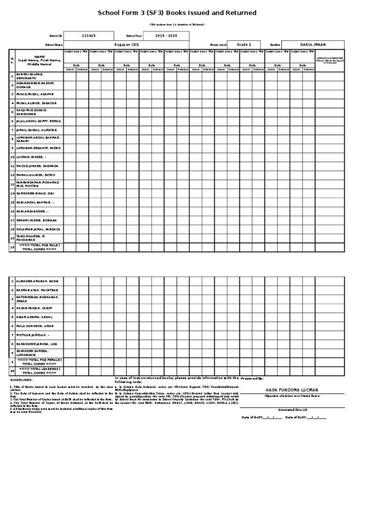 Sf3 - 2019 - Grade 2 - Darul Imaan | PDF