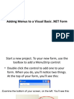 Adding Menus To A Visual Basic