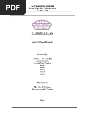 Business Plan Template for Students