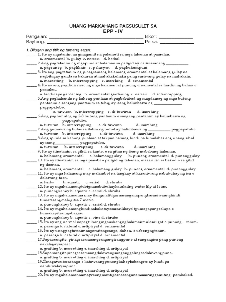 PT - Epp 4 - Q1 | PDF