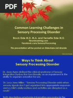 Download Learning Challenges in Sensory Processing Disorder Powerpoint by Drs Fernette and Brock Eide SN42123086 doc pdf