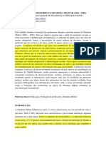 Formacao de Professores Na Ditadura Militar 1964 1985