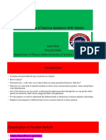 Interaction of Gamma Radiation With Matter