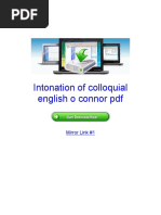 Intonation of Colloquial English o Connor PDF