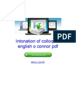 Intonation of Colloquial English o Connor PDF