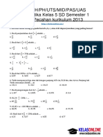 Matematika Kelas 5 SD Semester 1 Bab Pecahan