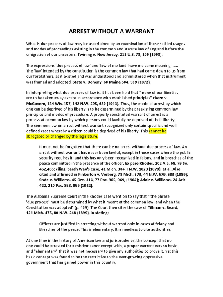 due-process-and-the-common-law-right-against-unlawful-arrest-a