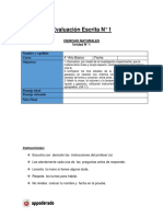 4to Ciencias Prueba 1