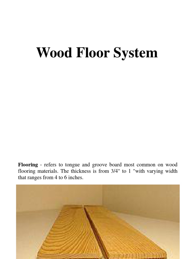 Wood Floor System PDF