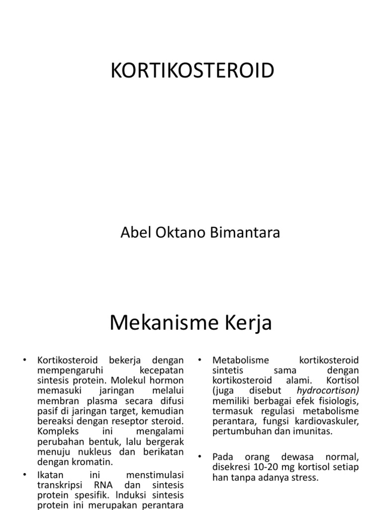 Mekanisme dan Efek Kortikosteroid | PDF