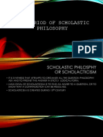 The Period of Scholastic Philosophy