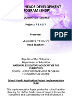 School Heads Development Program (SHDP) : "Foundation Course" Project