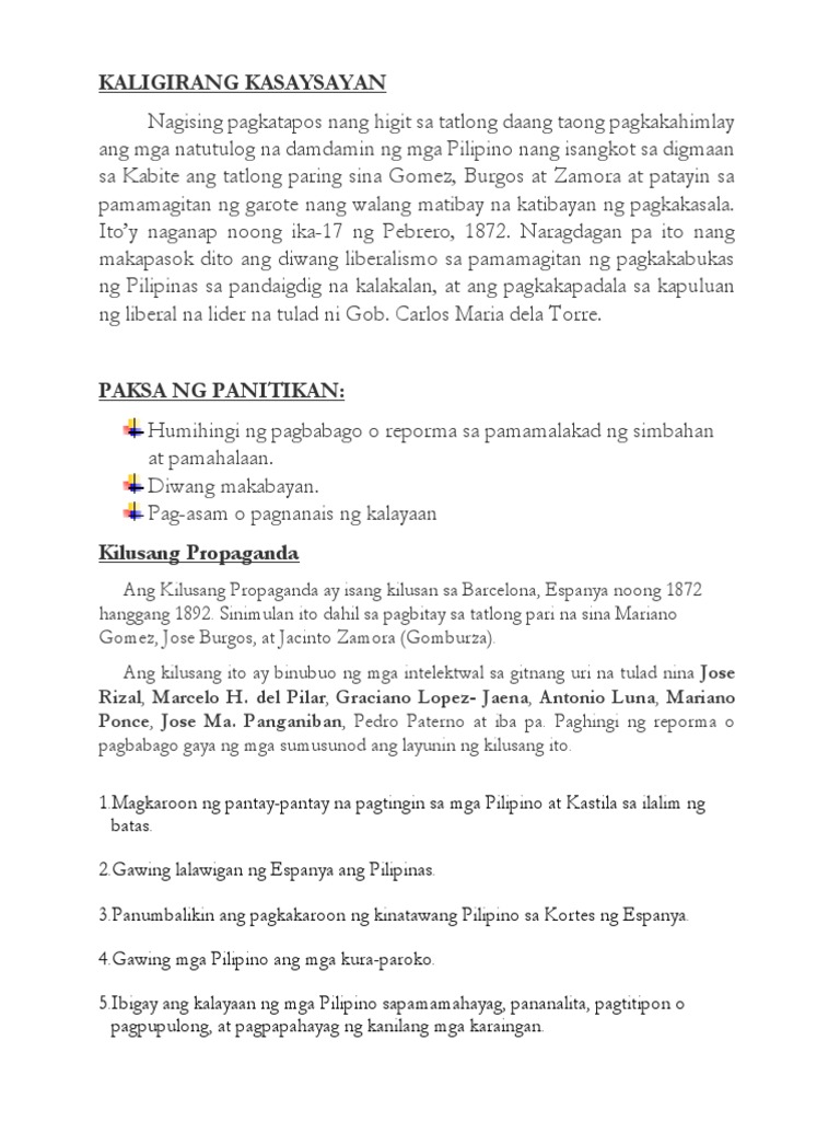 Kaligirang Kasaysayan | PDF