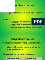 Main and Subordinate Clauses