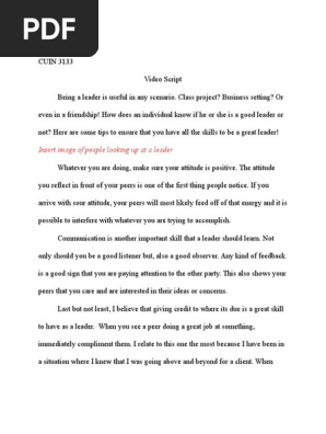 video script