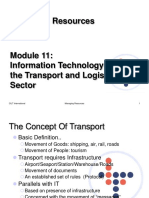 Module 11: Information Technology For The Transport and Logistics Sector