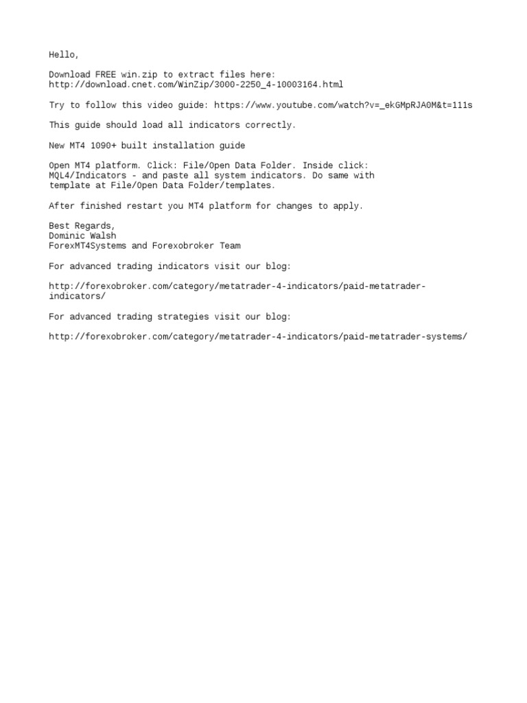 Waycoff MT4 Installation Guide | PDF