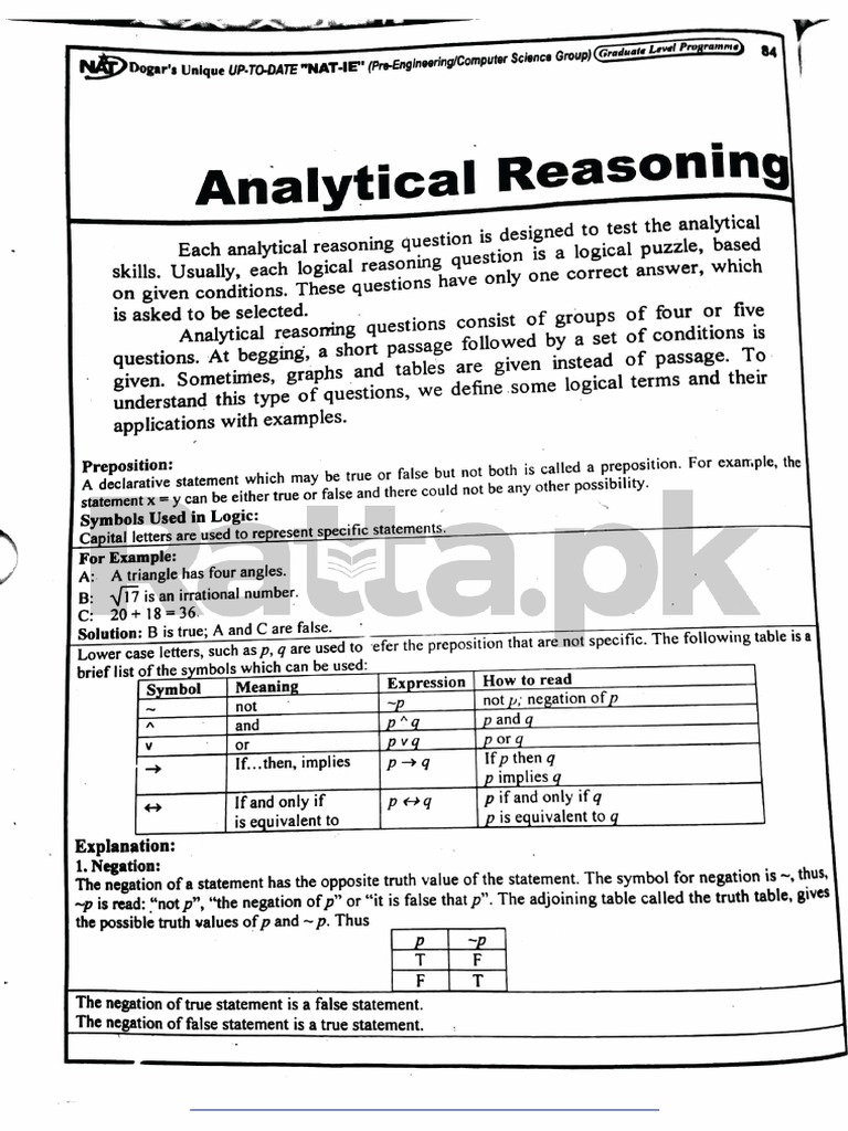 Analytical Reasoning PDF | PDF