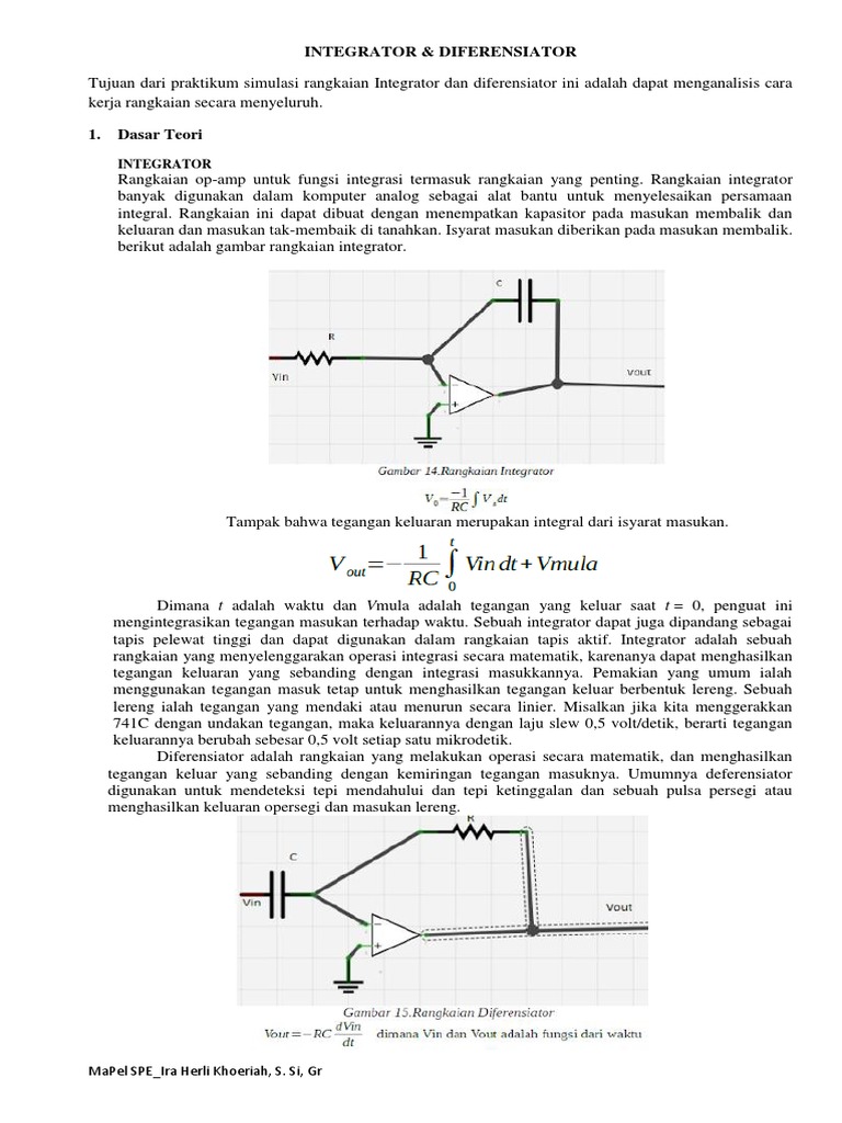 Integrator Dan Diferensiator