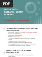 TRGS Grant Scheme