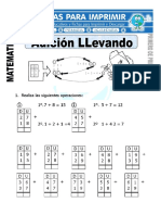 Ficha de Aprendiendo La Adición Llevando para Primero de Primaria