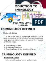 Introduction To Criminology