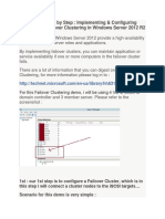 Step by Step Failover Cluster