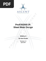 Pro/Engineer: Sheet Metal Design: Wildfire 5 Student Guide