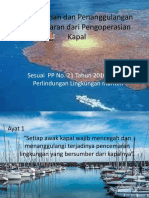 Pencegahan Dan Penanggulangan Pencemaran Dari Pengoperasian Kapal