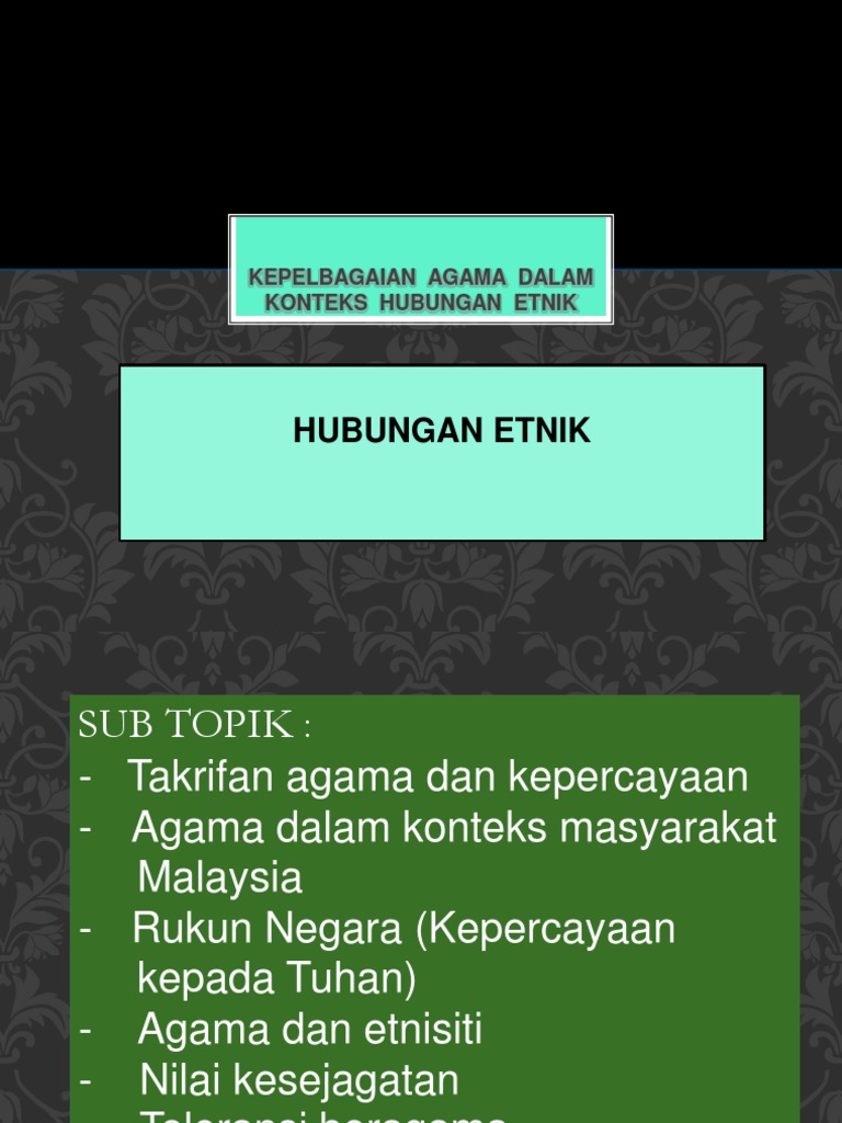 Hubungan Etnik Islam Hubungan Etnik
