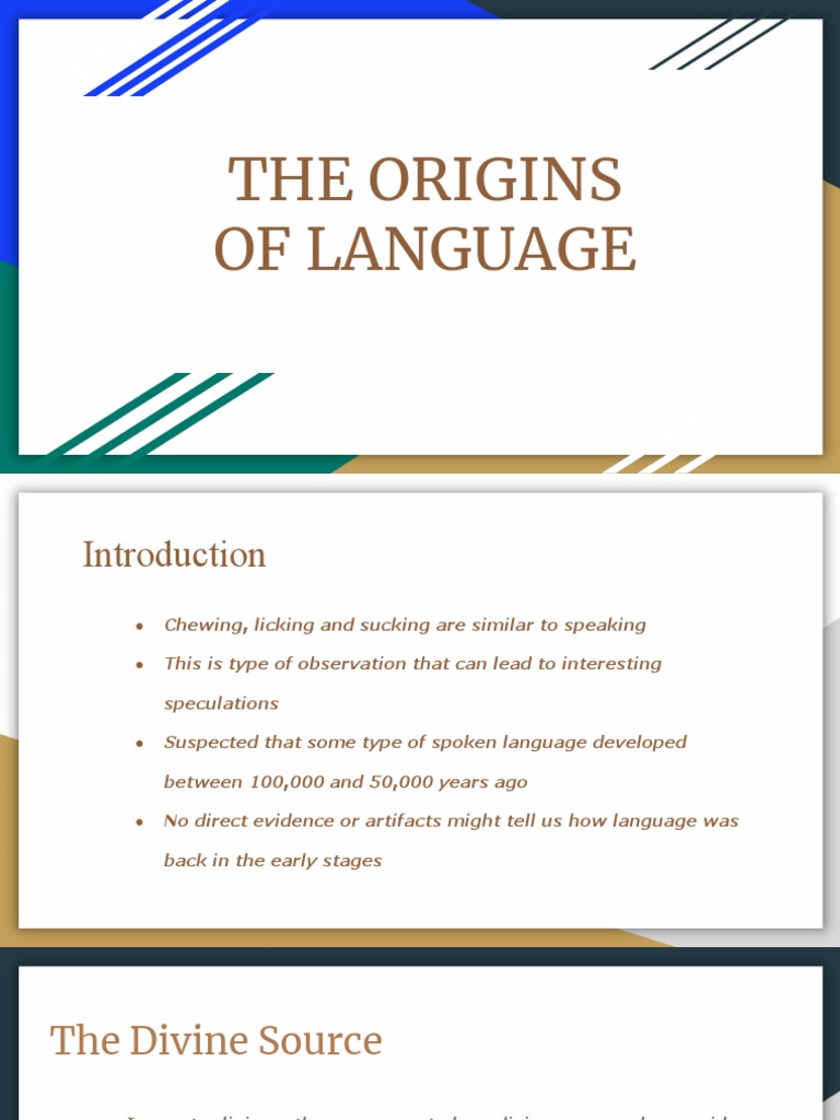 Chapter 1 THE ORIGINS OF LANGUAGE PDF | PDF | Larynx | Speech