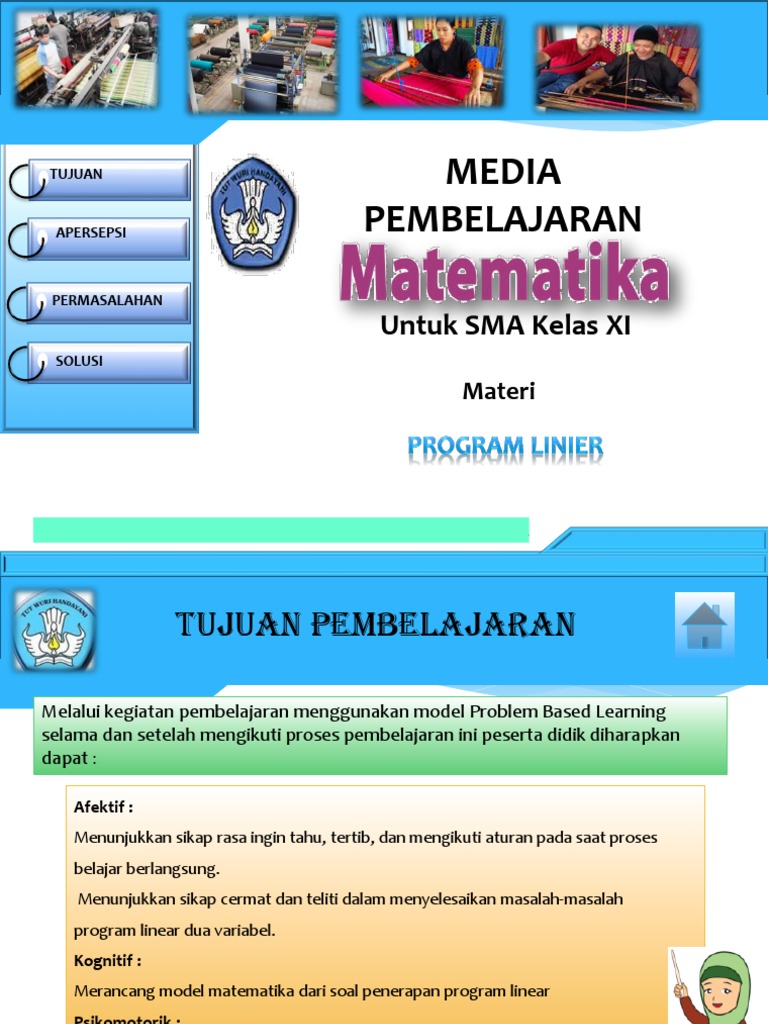 Pembelajaran Program Linear SMA XI | PDF
