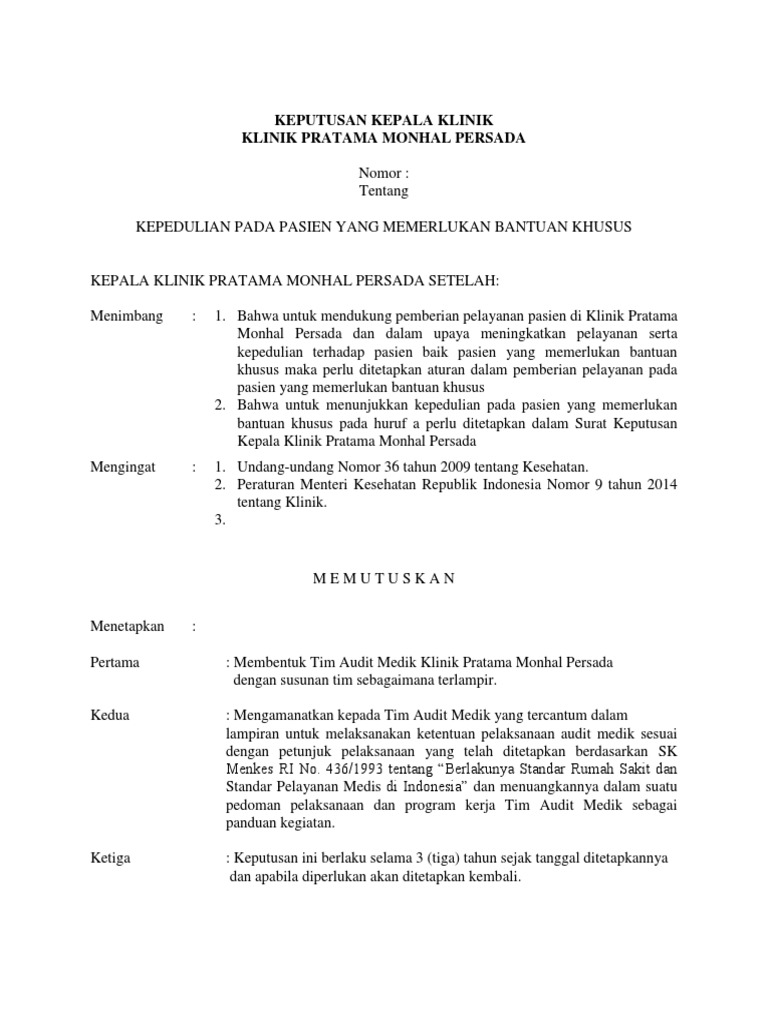 Pedoman Pelayanan Pasien Khusus Monhal | PDF | Pengembangan Diri