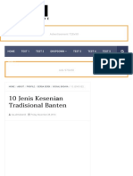 10 Jenis Kesenian Tradisional Banten PDF