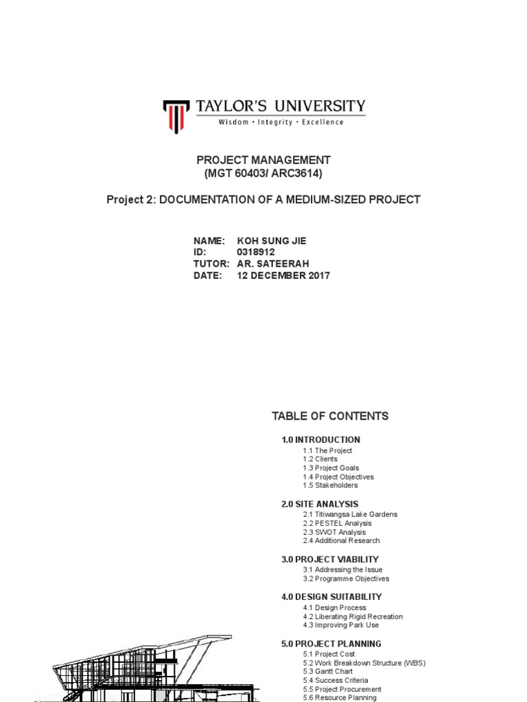 Architectural Project Report Example PDF | Download Free PDF ...